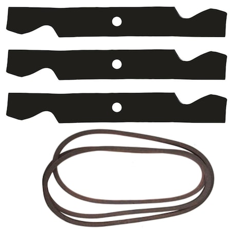 Aic Replacement Parts 50 Deck Blades & Belt Kit Fits Cub Cadet LT1050 Tractor Mower 742-0406 754-0407 742-04068-DECKBELTSET